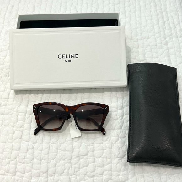 Celine Accessories - CELINE Brown Square Sunglasses with Case & Box - NWT!